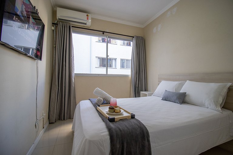 ROS84 - Quadra Mar, 1 Dorm, Climatizado, Wi-Fi