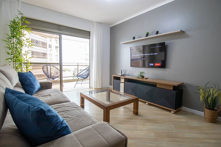 RUT23 - Quadra Mar, 4 Dorm, Sacada, TV's Smart