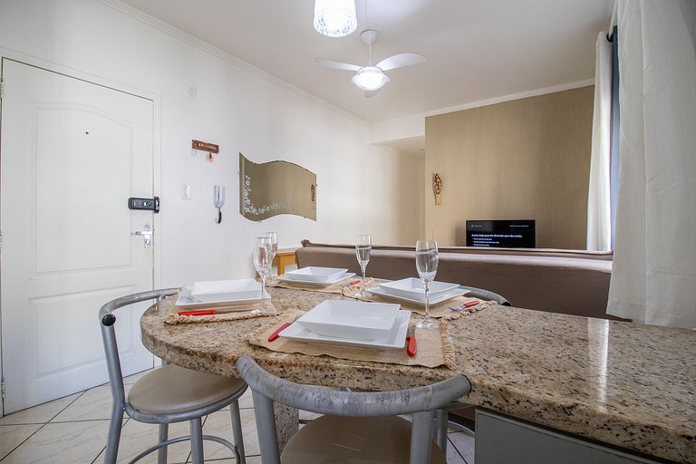 VPR23 - Quadra mar, 1 Dorm, 180m da praia, Wi-Fi