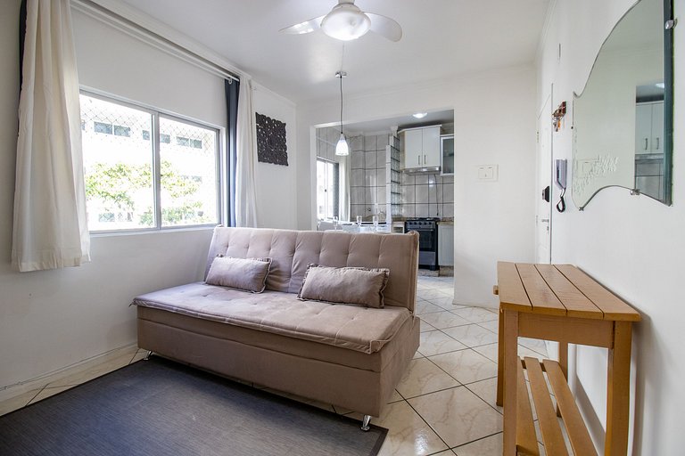 VPR23 - Quadra mar, 1 Dorm, 180m da praia, Wi-Fi