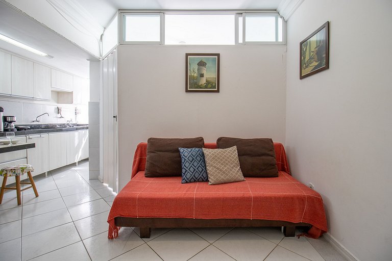 WAS36 - 1Dorm Climatizado, Calçadão, TV's Smart