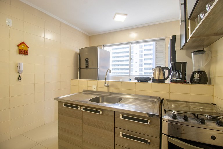 VNZ84A - Quadra Mar, 1 Dorm Climatizado, Tv Smart