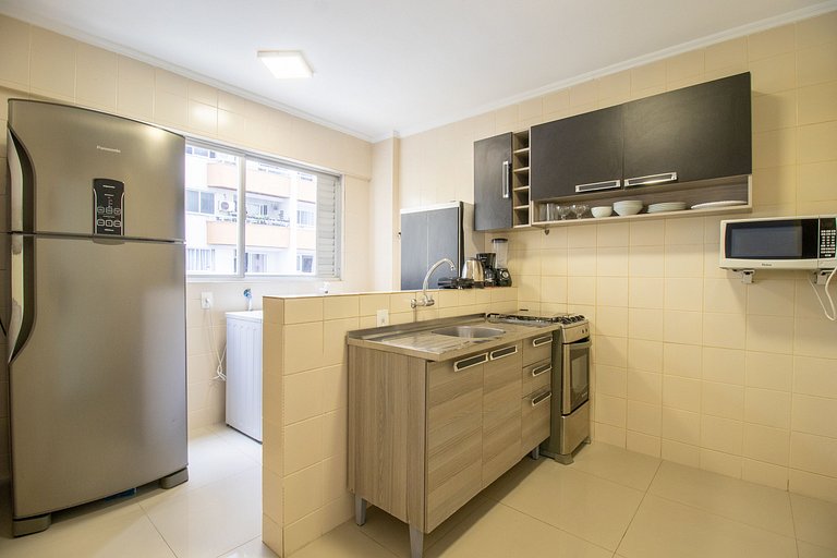 VNZ84A - Quadra Mar, 1 Dorm Climatizado, Tv Smart
