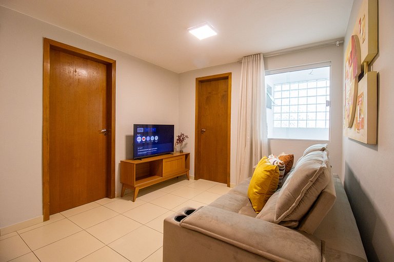 NUN23 - 2Dorm, Garagem, Sacada, TV Smart