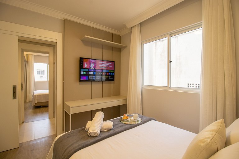 PZV52 - Elegante, Churrasq, Quadra Mar, 3 Dorm