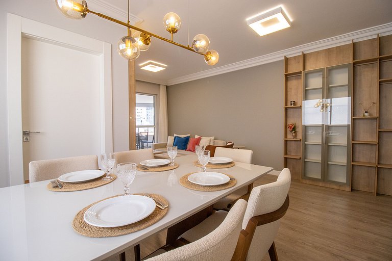 PZV52 - Elegante, Churrasq, Quadra Mar, 3 Dorm