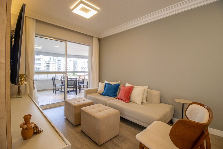 PZV52 - Elegante, Churrasq, Quadra Mar, 3 Dorm