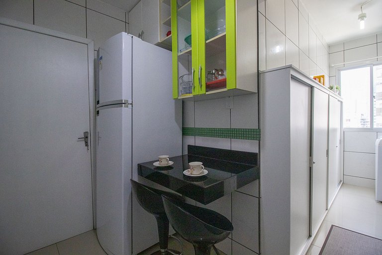 RPA137 - Climatizado, Quadra Mar, Garagem, 1DR