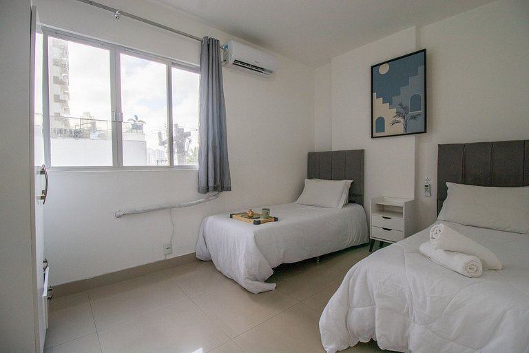 ABM22 - Frente Mar, 3 Dorm Climatizados, Garagem