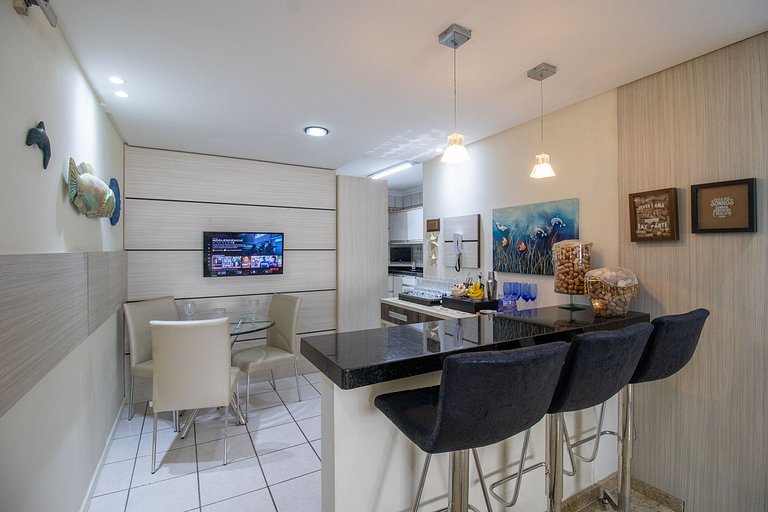 AQR63 - Quadra Mar, Climatizado, 4 Dorm, Garagem
