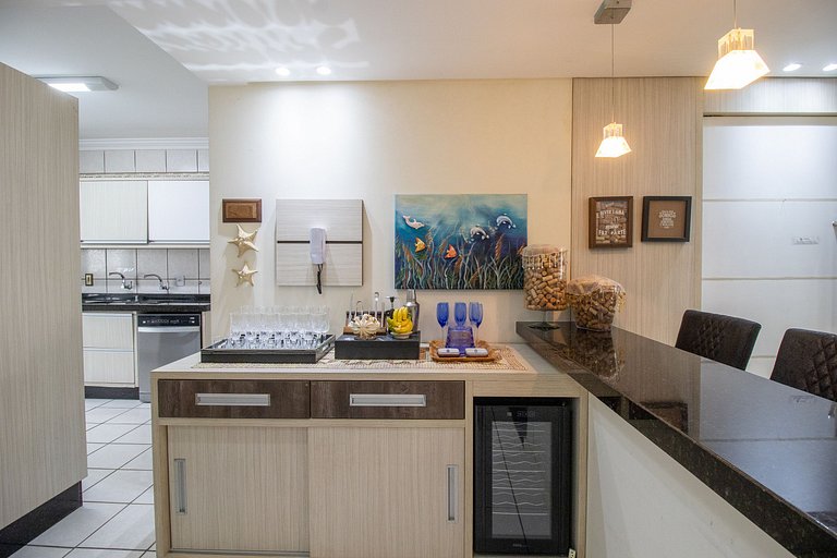 AQR63 - Quadra Mar, Climatizado, 4 Dorm, Garagem