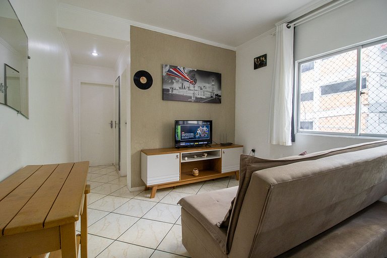 VPR23 - Quadra mar, 1 Dorm, 180m da praia, Wi-Fi