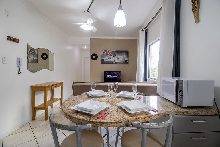 VPR23 - Quadra mar, 1 Dorm, 180m da praia, Wi-Fi