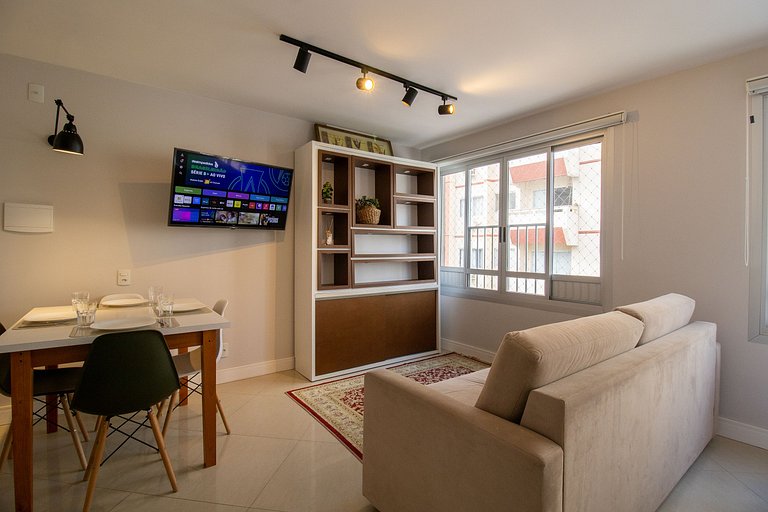 POS84 - Flat, Climatizado, Centro, Wi-Fi