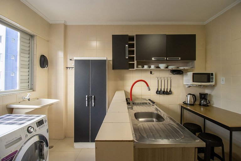 VNZ84A - Quadra Mar, 1 Dorm Climatizado, Tv Smart